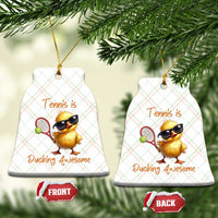 Funny Cute Duck Playing Tennis Ceramic Ornament Ducking Awesome - Wonder Print Shop