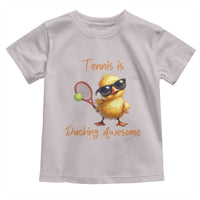 Funny Cute Duck Playing Tennis Toddler T Shirt Ducking Awesome - Wonder Print Shop