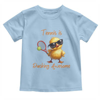Funny Cute Duck Playing Tennis Toddler T Shirt Ducking Awesome - Wonder Print Shop