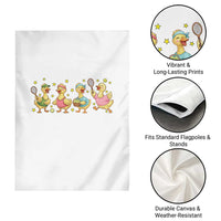 Funny Duck Playing Tennis Garden Flag Farm Animal Lover - Wonder Print Shop