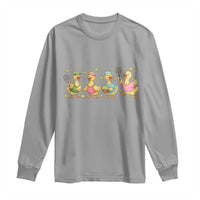Funny Duck Playing Tennis Long Sleeve Shirt Farm Animal Lover - Wonder Print Shop