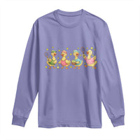 Funny Duck Playing Tennis Long Sleeve Shirt Farm Animal Lover - Wonder Print Shop