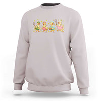 Funny Duck Playing Tennis Sweatshirt Farm Animal Lover - Wonder Print Shop