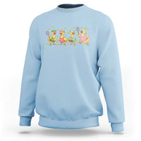 Funny Duck Playing Tennis Sweatshirt Farm Animal Lover - Wonder Print Shop
