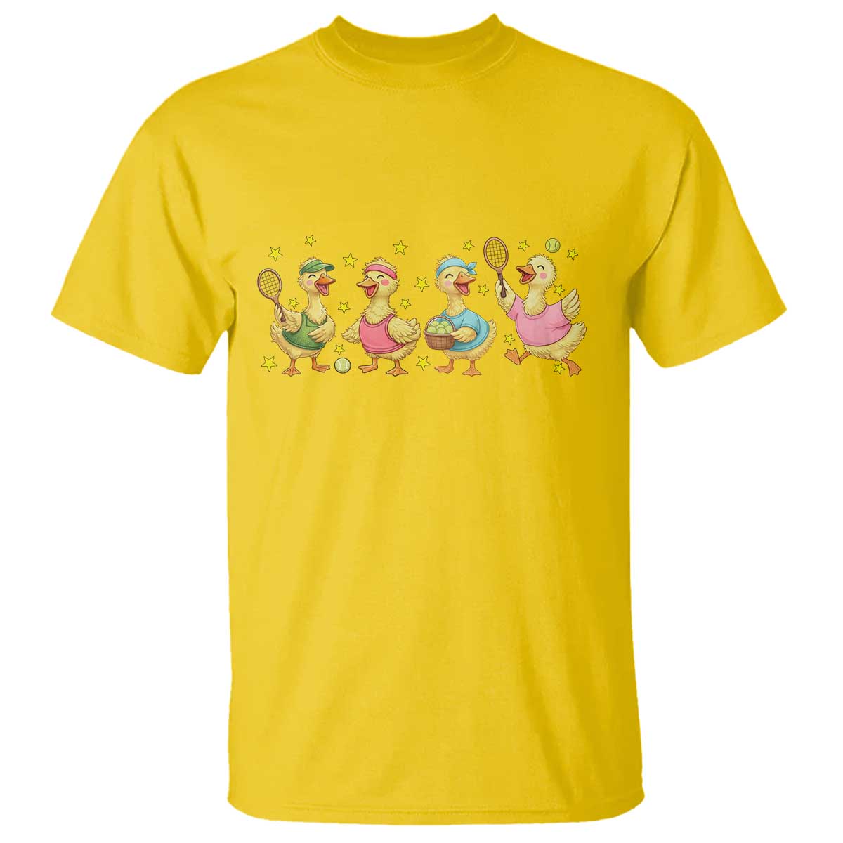 Funny Duck Playing Tennis T Shirt Farm Animal Lover - Wonder Print Shop