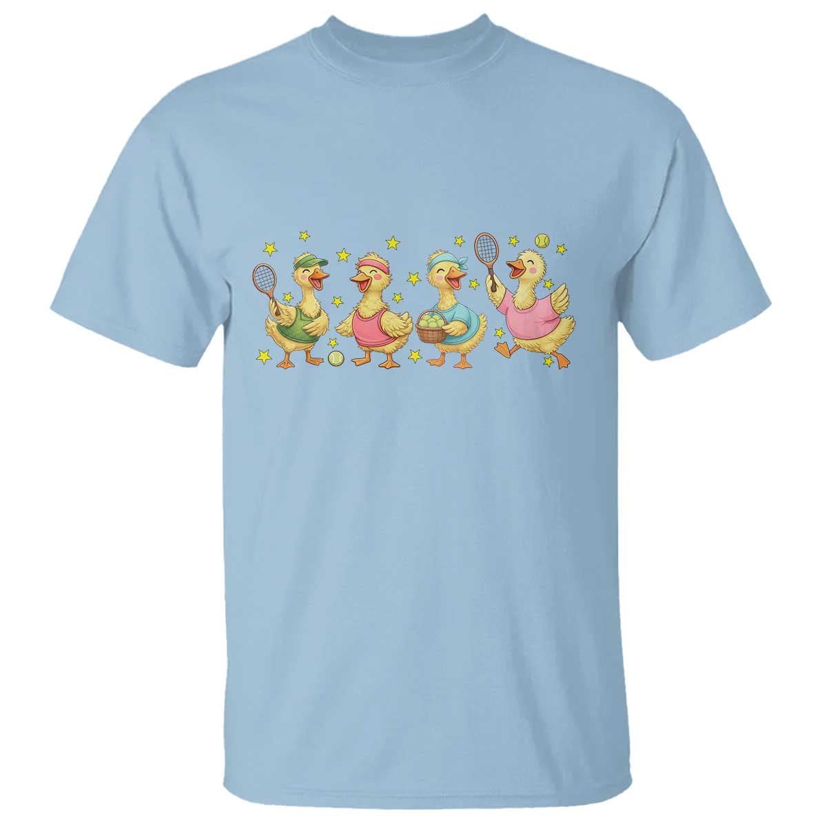 Funny Duck Playing Tennis T Shirt Farm Animal Lover - Wonder Print Shop