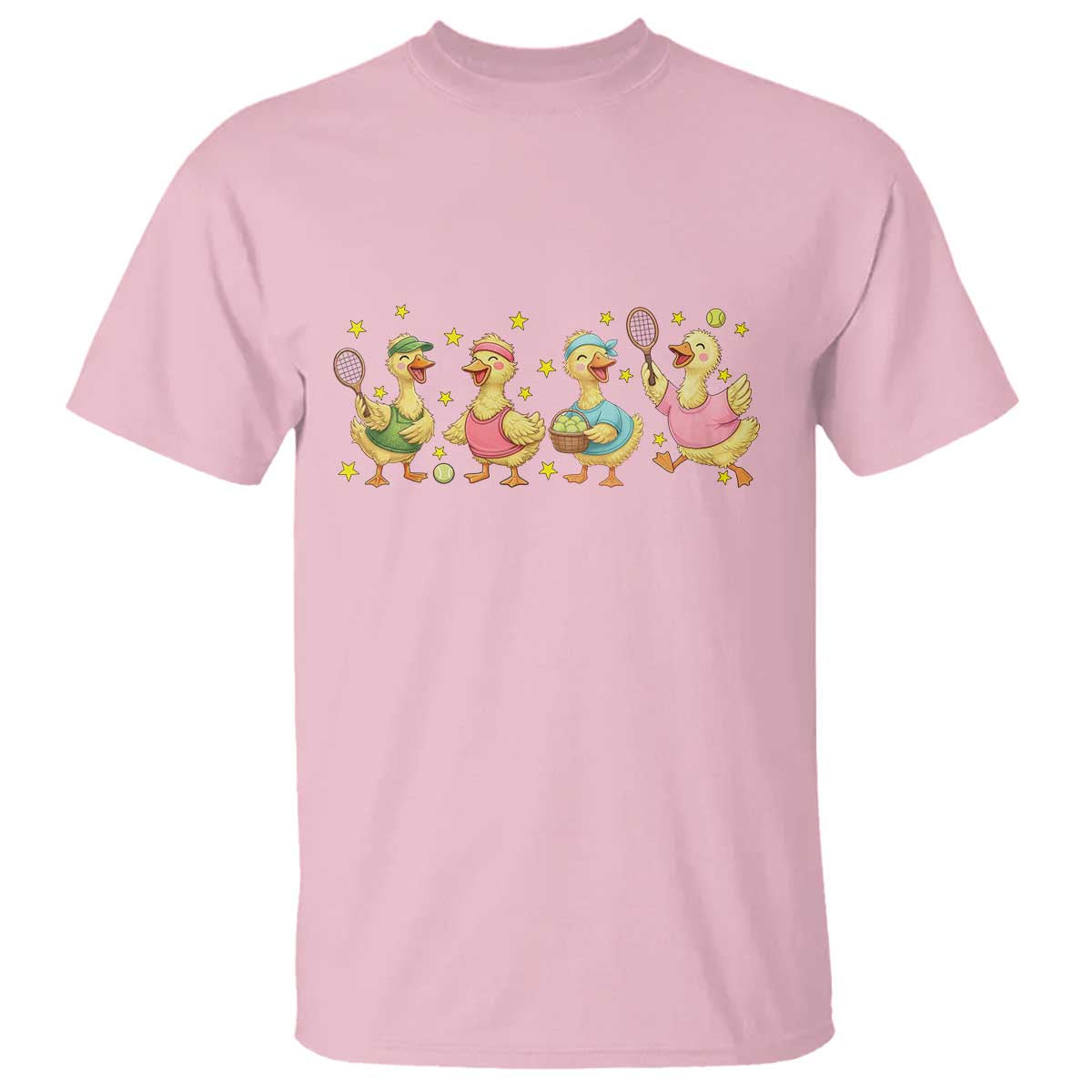 Funny Duck Playing Tennis T Shirt Farm Animal Lover - Wonder Print Shop
