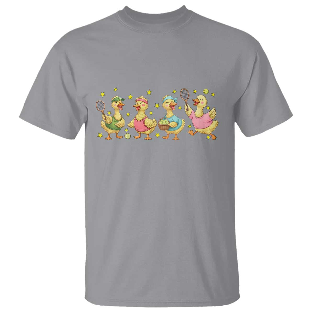 Funny Duck Playing Tennis T Shirt Farm Animal Lover - Wonder Print Shop