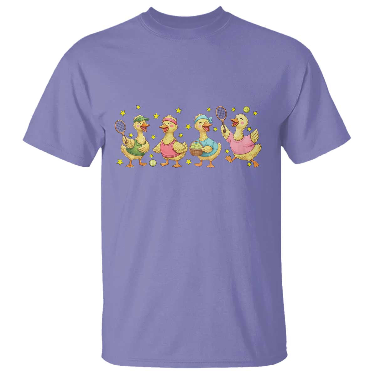Funny Duck Playing Tennis T Shirt Farm Animal Lover - Wonder Print Shop
