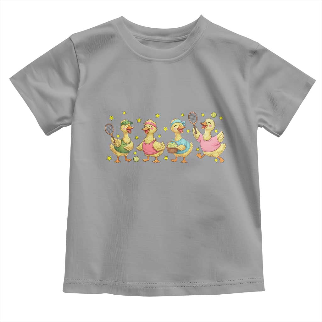Funny Duck Playing Tennis Toddler T Shirt Farm Animal Lover - Wonder Print Shop