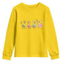Funny Duck Playing Tennis Youth Sweatshirt Farm Animal Lover - Wonder Print Shop
