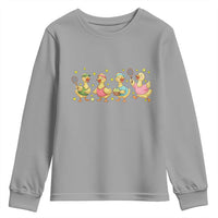 Funny Duck Playing Tennis Youth Sweatshirt Farm Animal Lover - Wonder Print Shop