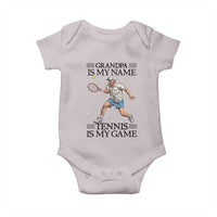Grandpa Is My Name Tennis Is My Game Baby Onesie Funny Tennis Quote - Wonder Print Shop