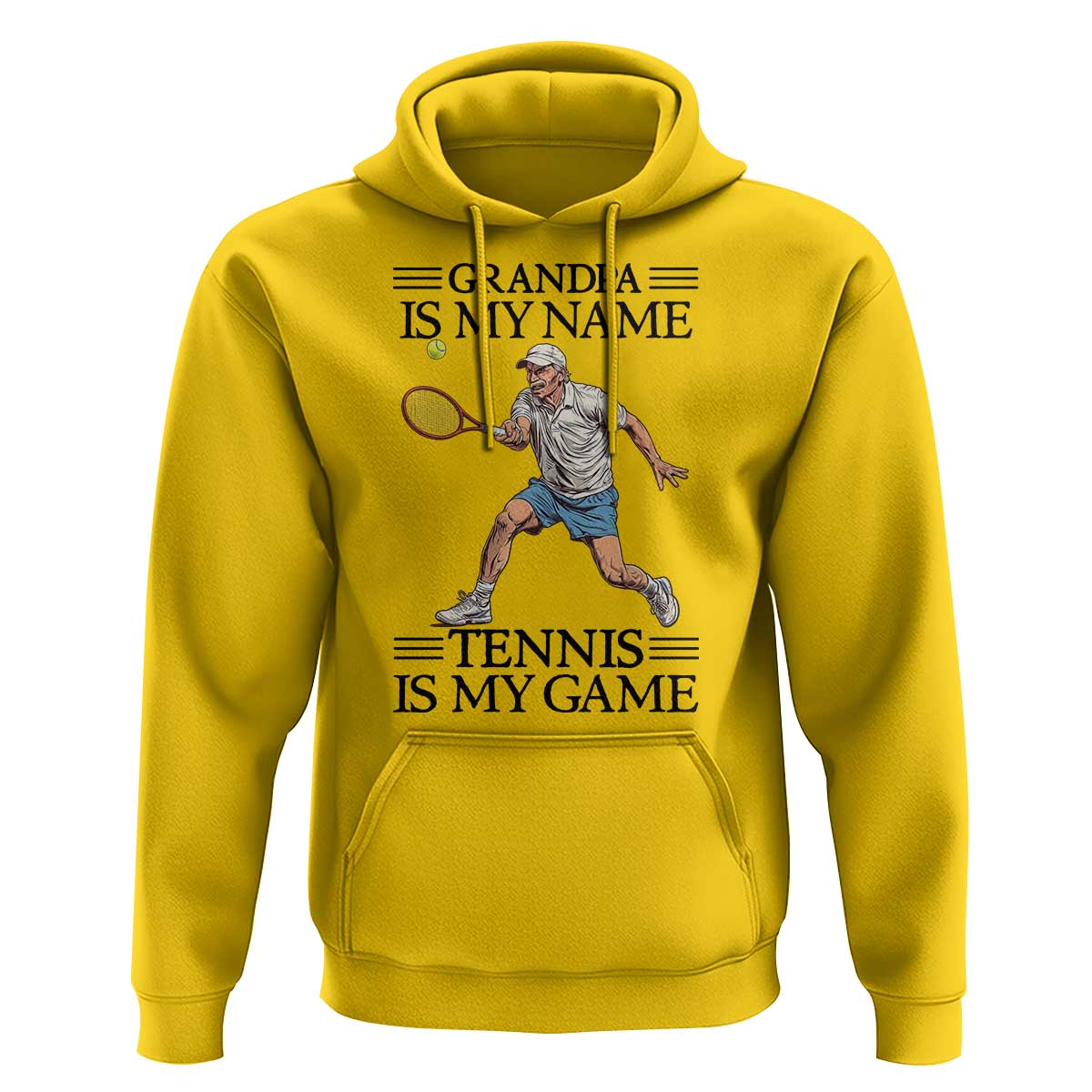 Grandpa Is My Name Tennis Is My Game Hoodie Funny Tennis Quote - Wonder Print Shop