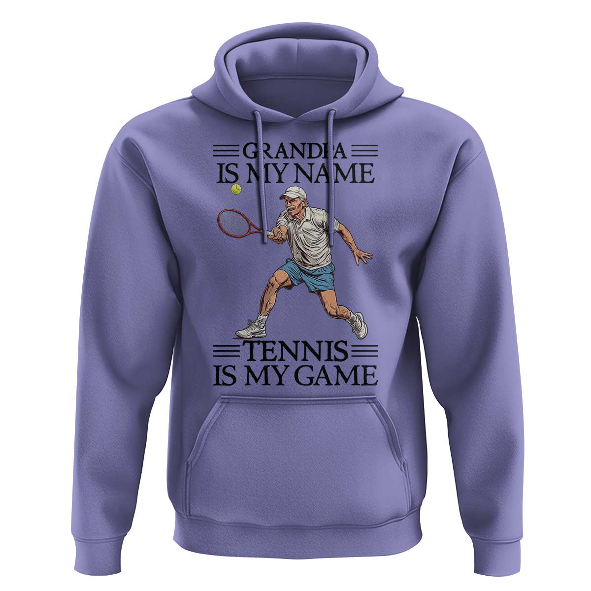 Grandpa Is My Name Tennis Is My Game Hoodie Funny Tennis Quote - Wonder Print Shop