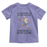 Grandpa Is My Name Tennis Is My Game Toddler T Shirt Funny Tennis Quote - Wonder Print Shop