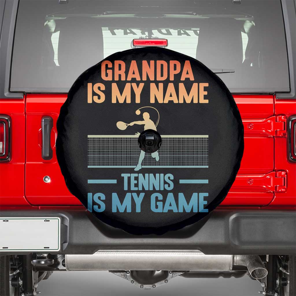 Funny Grandpa Tennis Quote Spare Tire Cover Tennis Is My Game - Wonder Print Shop