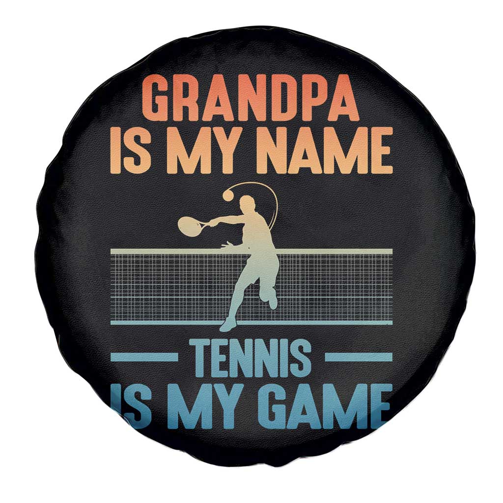 Funny Grandpa Tennis Quote Spare Tire Cover Tennis Is My Game - Wonder Print Shop
