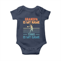 Funny Grandpa Tennis Quote Baby Onesie Tennis Is My Game - Wonder Print Shop