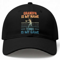 Funny Grandpa Tennis Quote Baseball Cap Tennis Is My Game