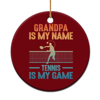 Funny Grandpa Tennis Quote Ceramic Ornament Tennis Is My Game - Wonder Print Shop