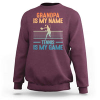 Funny Grandpa Tennis Quote Sweatshirt Tennis Is My Game - Wonder Print Shop
