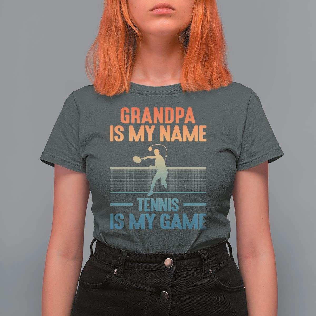 Funny Grandpa Tennis Quote T Shirt For Women Tennis Is My Game - Wonder Print Shop