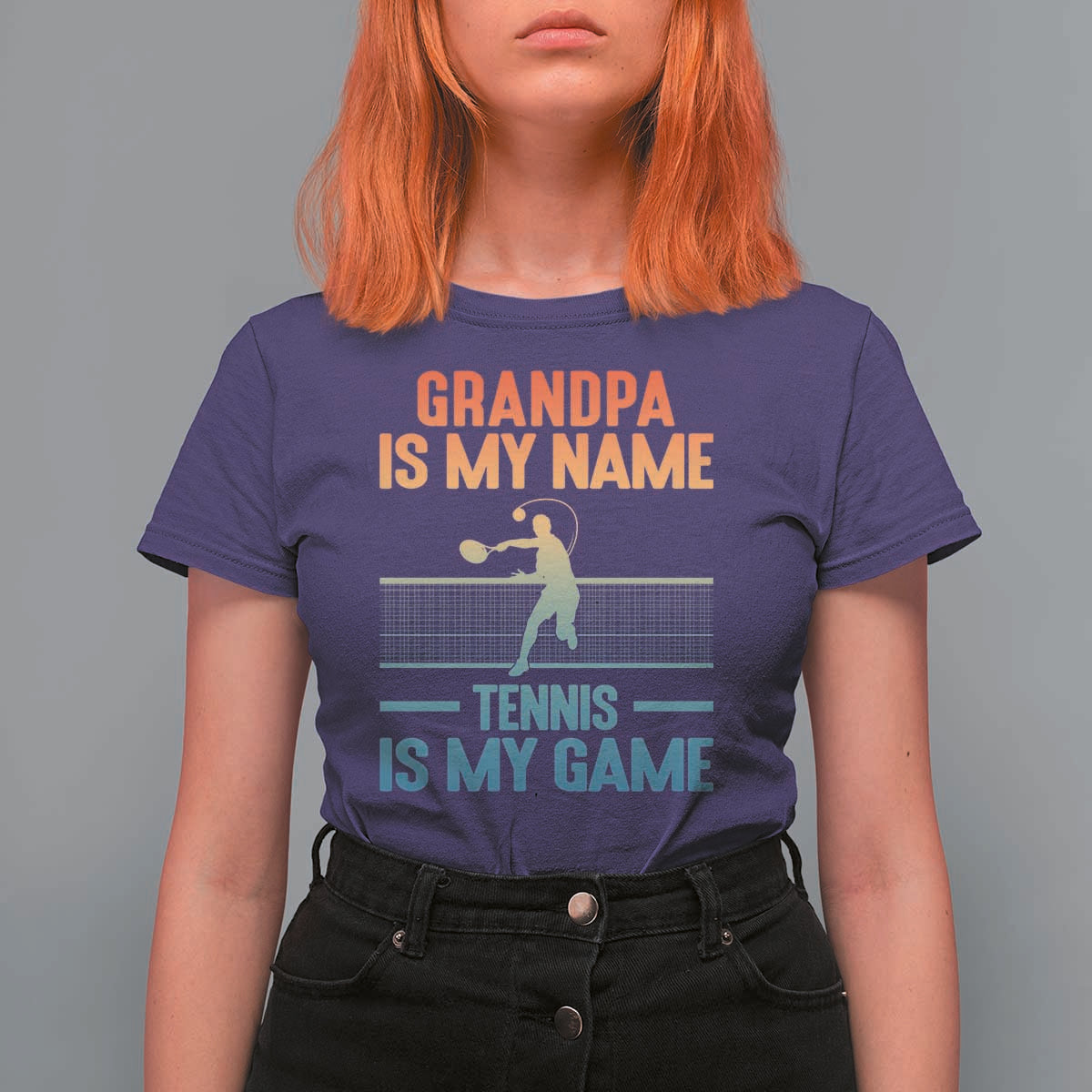 Funny Grandpa Tennis Quote T Shirt For Women Tennis Is My Game - Wonder Print Shop