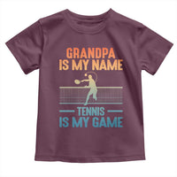 Funny Grandpa Tennis Quote Toddler T Shirt Tennis Is My Game - Wonder Print Shop