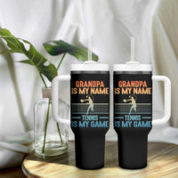Funny Grandpa Tennis Quote Tumbler With Handle Tennis Is My Game - Wonder Print Shop