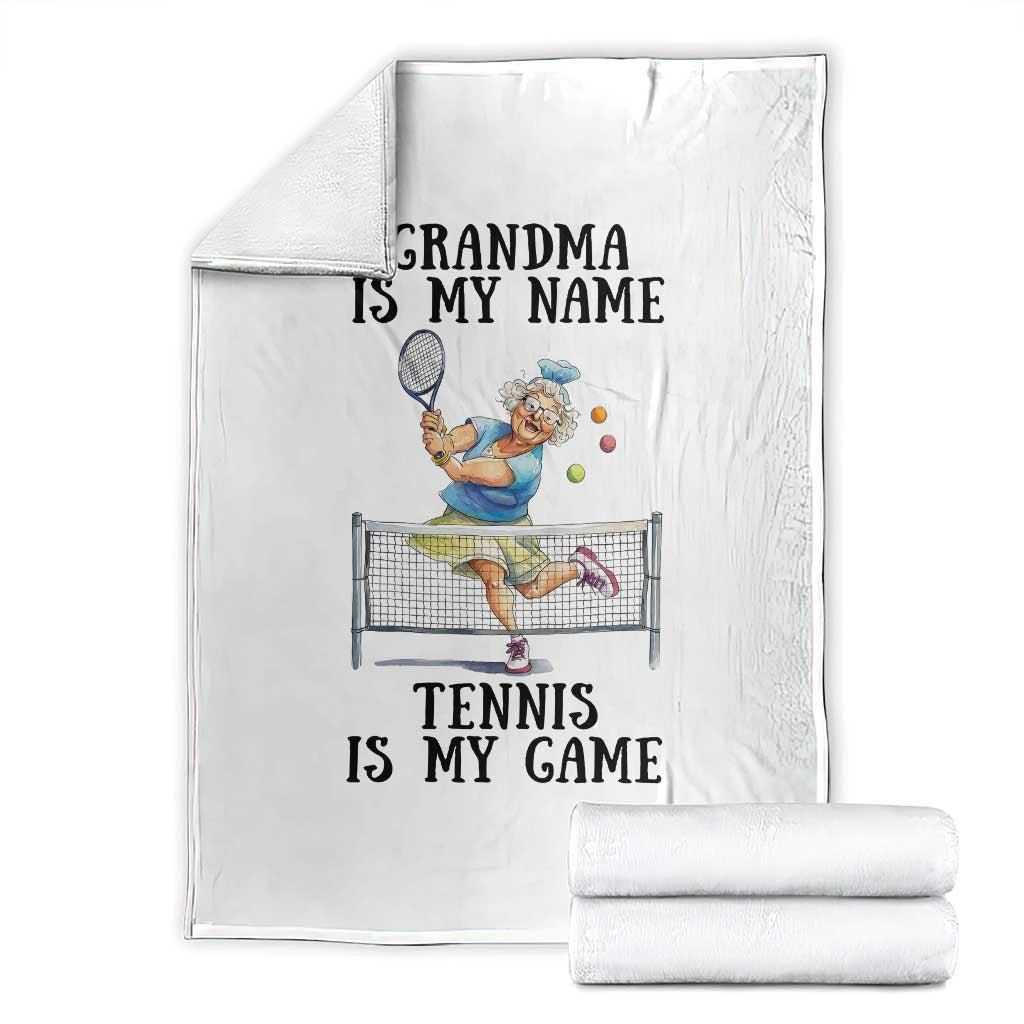 Funny Tennis Quote Throw Blanket Grandma Is My Name Tennis Is My Game - Wonder Print Shop
