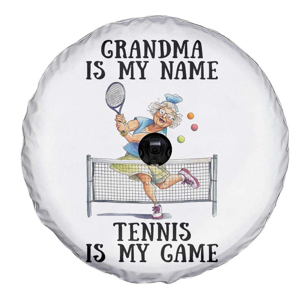 Funny Tennis Quote Spare Tire Cover Grandma Is My Name Tennis Is My Game - Wonder Print Shop