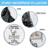 Funny Tennis Quote Spare Tire Cover Grandma Is My Name Tennis Is My Game - Wonder Print Shop