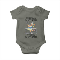 Funny Tennis Quote Baby Onesie Grandma Is My Name Tennis Is My Game - Wonder Print Shop