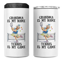 Funny Tennis Quote 4 in 1 Can Cooler Tumbler Grandma Is My Name Tennis Is My Game - Wonder Print Shop