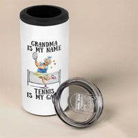 Funny Tennis Quote 4 in 1 Can Cooler Tumbler Grandma Is My Name Tennis Is My Game - Wonder Print Shop