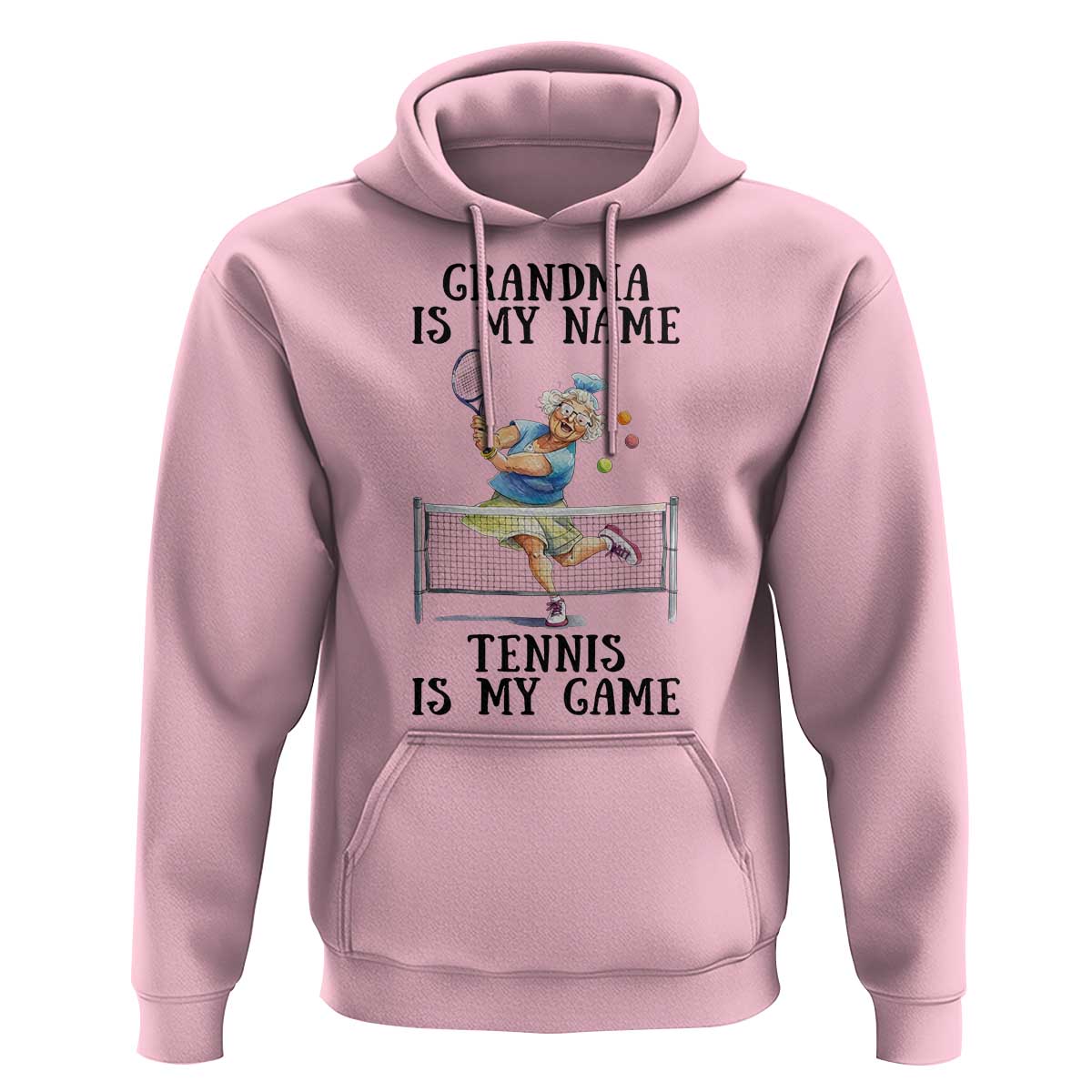 Funny Tennis Quote Hoodie Grandma Is My Name Tennis Is My Game - Wonder Print Shop