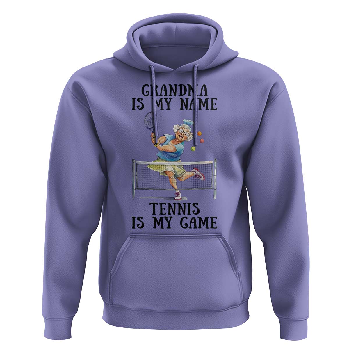 Funny Tennis Quote Hoodie Grandma Is My Name Tennis Is My Game - Wonder Print Shop
