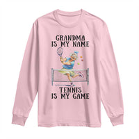 Funny Tennis Quote Long Sleeve Shirt Grandma Is My Name Tennis Is My Game - Wonder Print Shop
