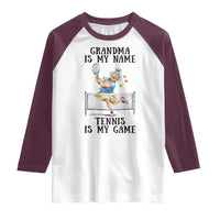 Funny Tennis Quote Raglan Shirt Grandma Is My Name Tennis Is My Game - Wonder Print Shop