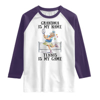Funny Tennis Quote Raglan Shirt Grandma Is My Name Tennis Is My Game - Wonder Print Shop