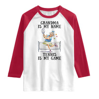 Funny Tennis Quote Raglan Shirt Grandma Is My Name Tennis Is My Game - Wonder Print Shop