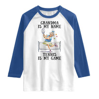 Funny Tennis Quote Raglan Shirt Grandma Is My Name Tennis Is My Game - Wonder Print Shop