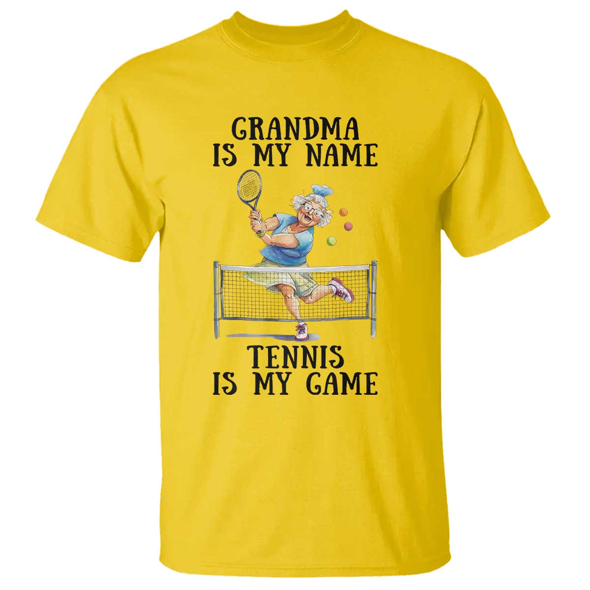 Funny Tennis Quote T Shirt Grandma Is My Name Tennis Is My Game - Wonder Print Shop