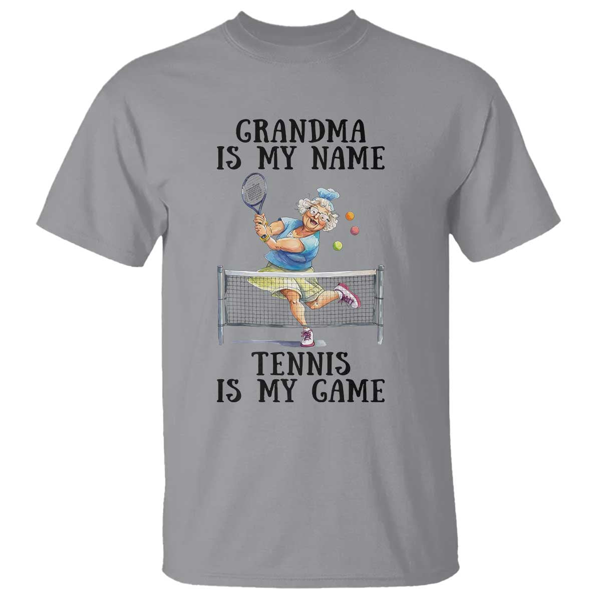 Funny Tennis Quote T Shirt Grandma Is My Name Tennis Is My Game - Wonder Print Shop