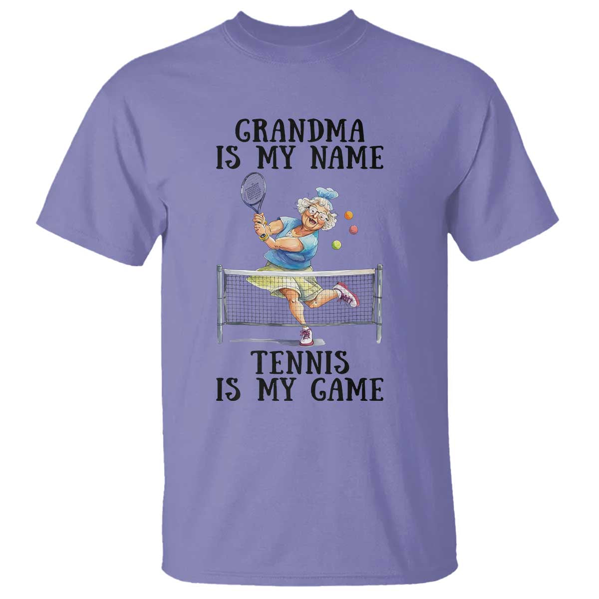 Funny Tennis Quote T Shirt Grandma Is My Name Tennis Is My Game - Wonder Print Shop