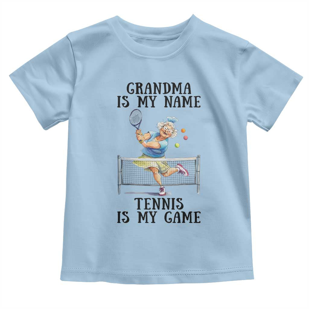 Funny Tennis Quote Toddler T Shirt Grandma Is My Name Tennis Is My Game - Wonder Print Shop