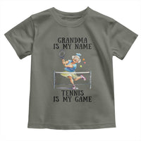 Funny Tennis Quote Toddler T Shirt Grandma Is My Name Tennis Is My Game - Wonder Print Shop