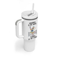 Funny Tennis Quote Tumbler With Handle Grandma Is My Name Tennis Is My Game - Wonder Print Shop