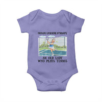 Funny Grandma Tennis Player Gift Baby Onesie Never Underestimate An Old Lady - Wonder Print Shop